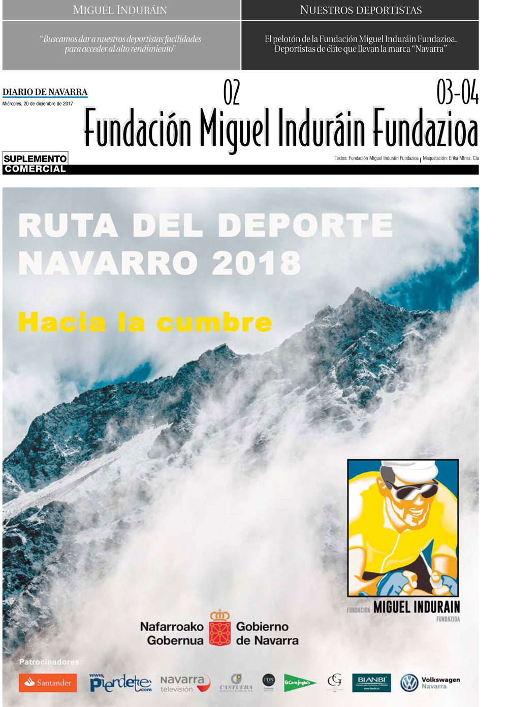 La FMIF y sus deportistas del programa olímpico y paralímpico, en Diario de Navarra